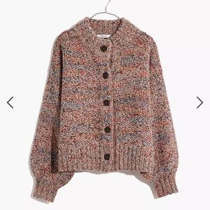 Madewell Sadler Cardigan Sweater marled fiesta size Xs